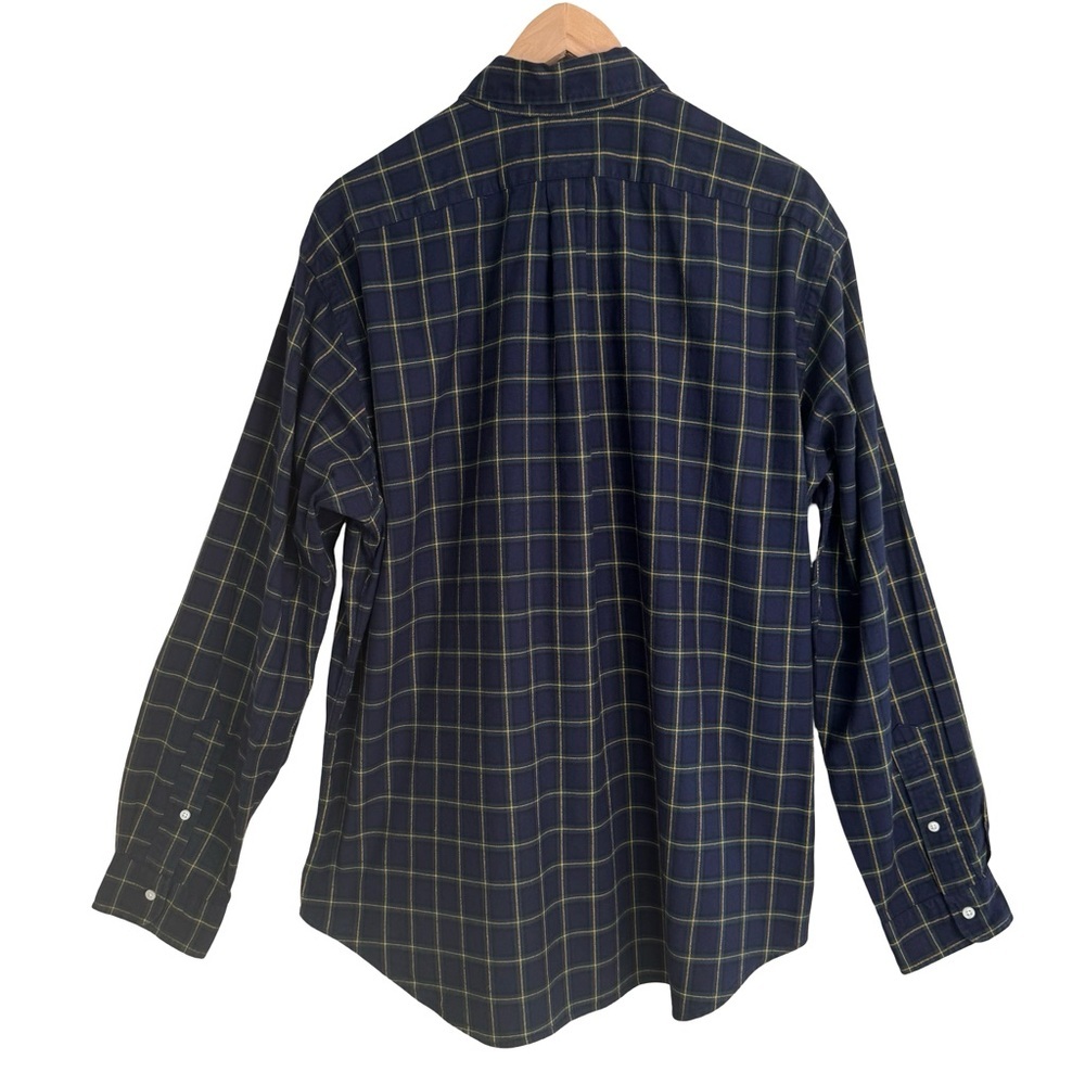 RALPH LAUREN Men’s Classic Fit Heavy Cotton Navy Plaid Button Down Shirt Size XL - Picture 10 of 16